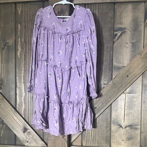 Cat & Jack Purple Floral Tiered Dress